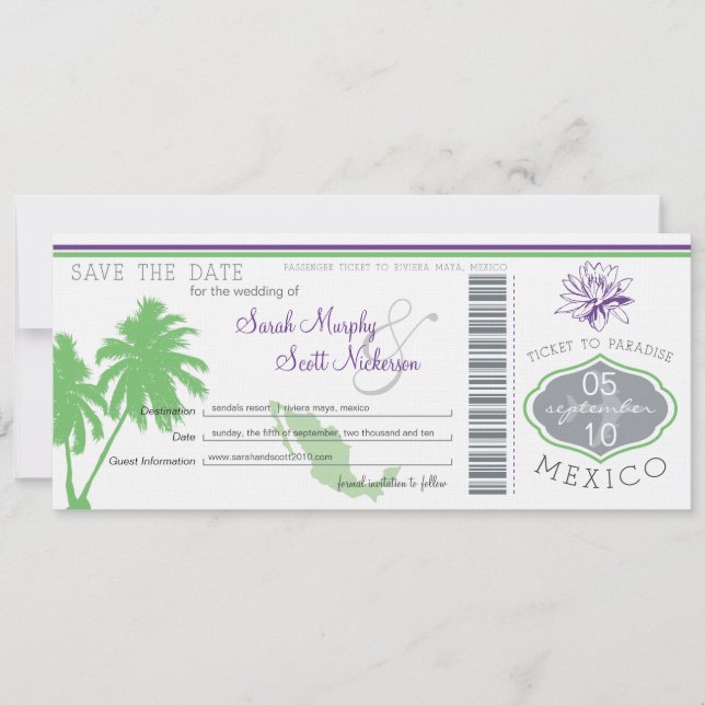 Enregistrer la carte d'embarquement au Mexique (Devant)