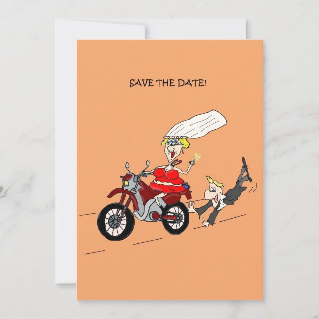 ENREGISTRER LA CARTE D'INVITATION DATE BIKER WEDDI (Devant)
