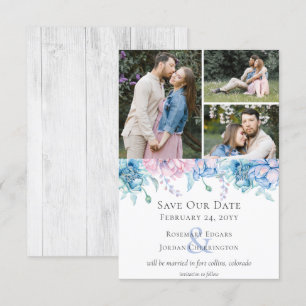 Enregistrer La Carte Mariage Floral D'Aquarelle Da