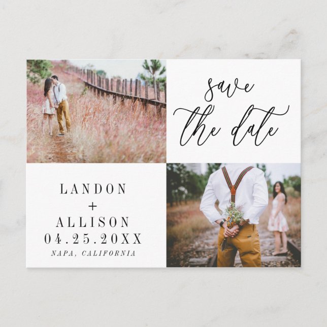 Enregistrer la carte postale Date | Deux photos (Devant)
