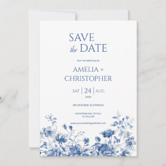 Enregistrer la carte postale date, en tons bleus a