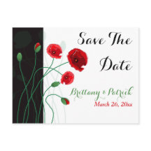 Enregistrer La Carte Postale Date | Poppies rouges