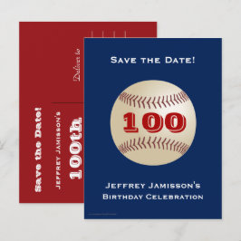 Enregistrer la date 100e Invitation de baseball de