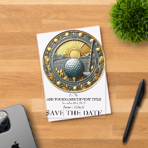Enregistrer La Date Acrylique Golf Invitation