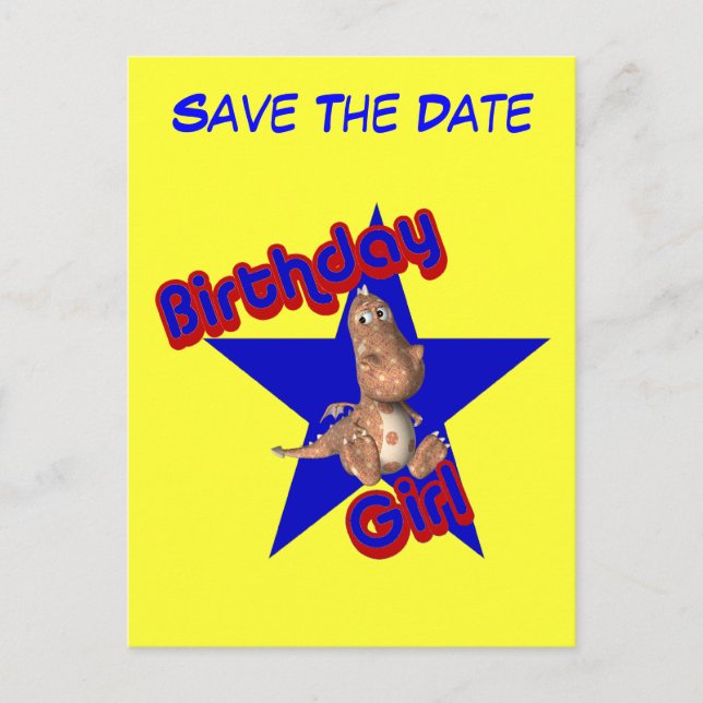 Enregistrer La Date Anniversaire Fille Funny Carte (Devant)