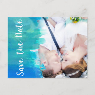 ENREGISTRER LA DATE AquarELLE Carte postale Photo 