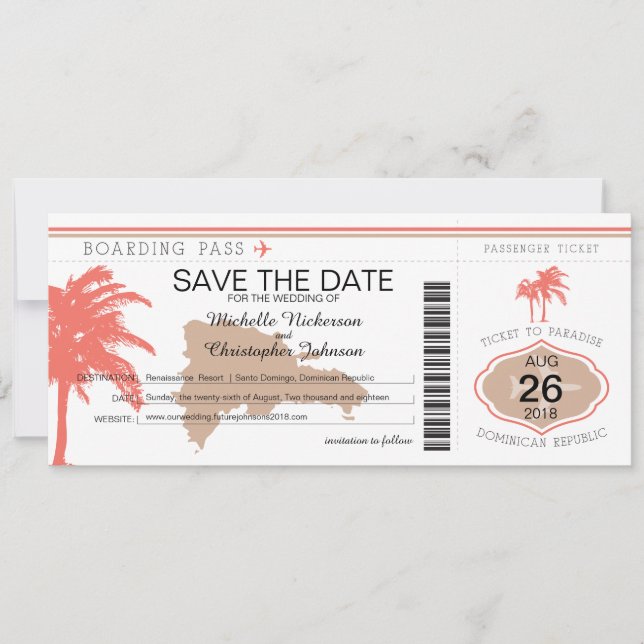 Enregistrer la date Carte d'embarquement Républiqu (Devant)