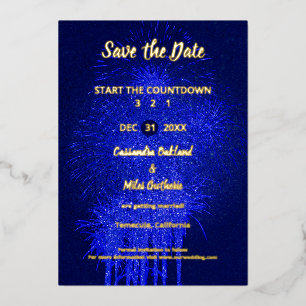 Enregistrer la date Carte Foil Mariage du Nouvel A