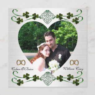 Enregistrer la date carte photo mariage irlandais 