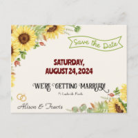 ENREGISTRER LA DATE CARTE POST MARIAGE