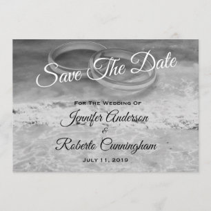 Enregistrer la date Carte postale Black and White 
