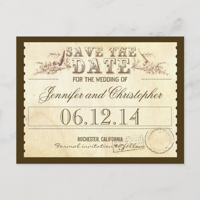 enregistrer la date carte typographique de billets (Devant)