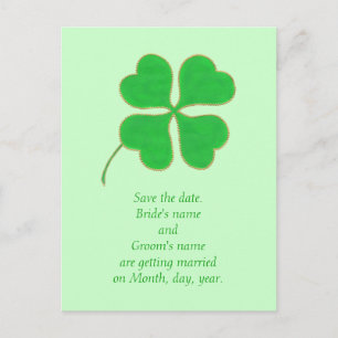 Enregistrer la date Cartes postales, Shamrock vert