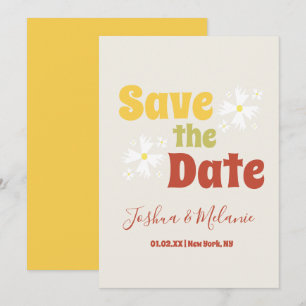 Enregistrer la date Daisy Super Floral Invitation