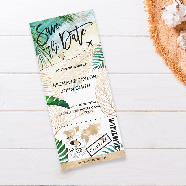 Enregistrer la date Embarquement Pass Carte du mon (Créateur téléchargé)