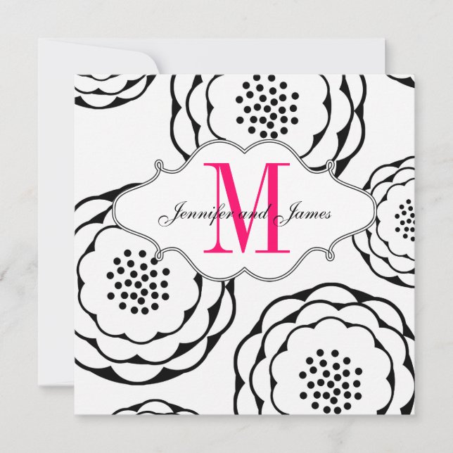 Enregistrer La Date Faire-part de mariage Rose Bla (Devant)