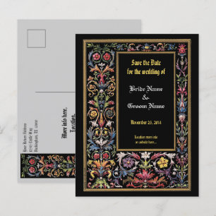 Enregistrer la date Floral Illuminé carte postale 