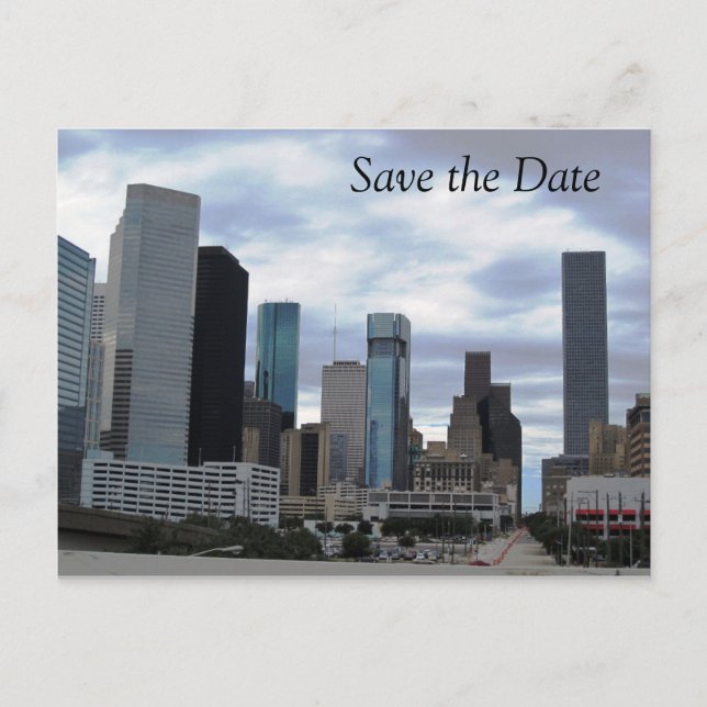 Enregistrer La Date - Houston - Carte Postale (Devant)