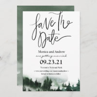 Enregistrer la date Invitation de Forest Mountain