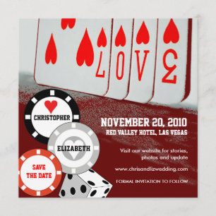 Enregistrer La Date Invitation Love Casino Card 3