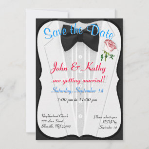 "Enregistrer la date" Invitation Tuxedo