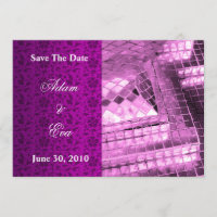 Enregistrer La Date Invitation Violet Gemstone Mos