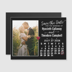 Enregistrer la date juillet 2024 Calendrier Magnet