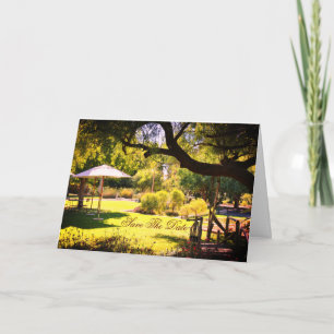 Enregistrer la date Lieu Villa Lawn Carte de voeux