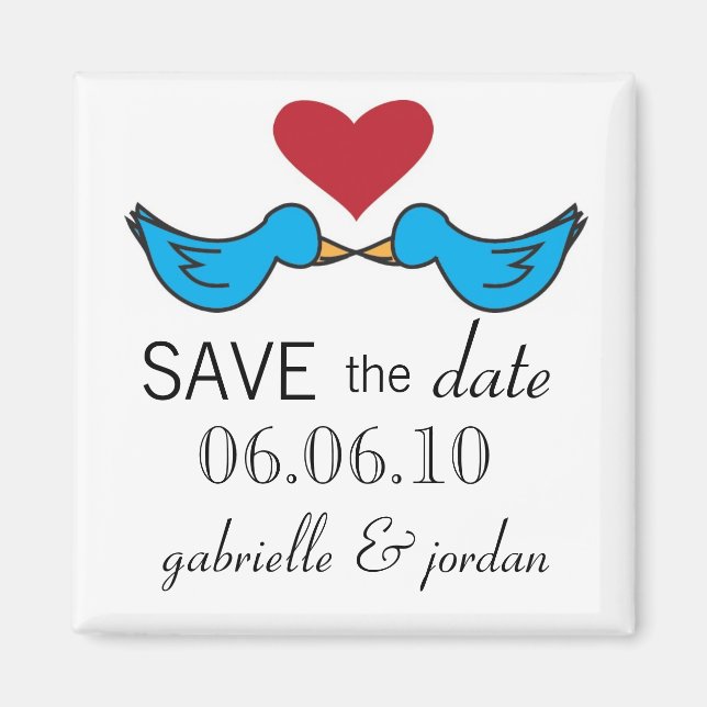 Enregistrer la date Magnet Lovebirds (Devant)