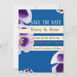 Enregistrer la date Mariage Carte photo Elegant Bl