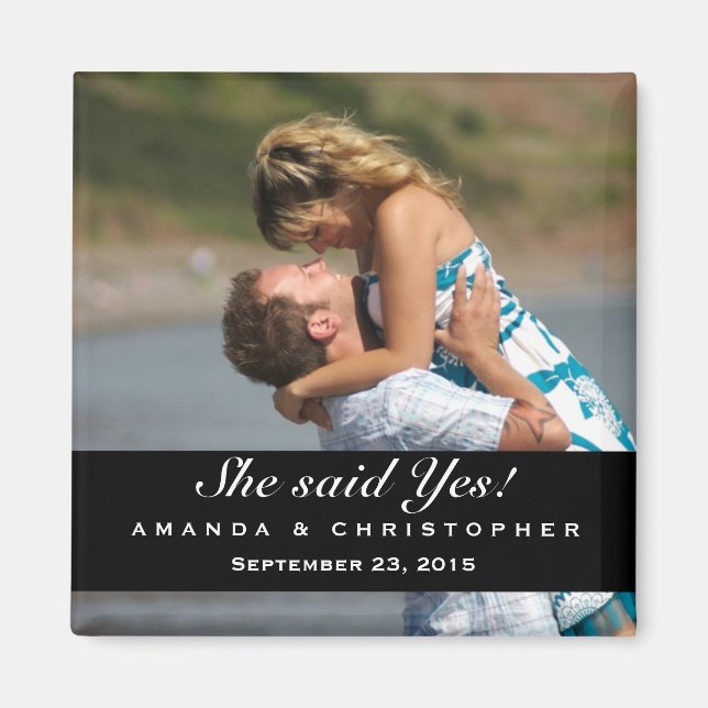 Enregistrer la date Moderne Brown & Aimant rose (Devant)