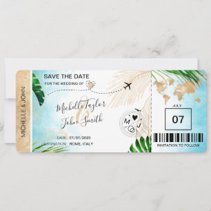Enregistrer la date Passe d'embarquement Carte du 