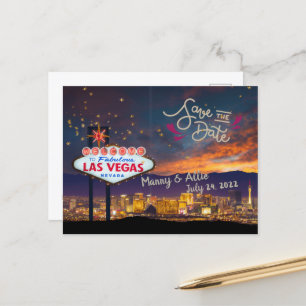 Enregistrer la date personnalisée Las Vegas carte 