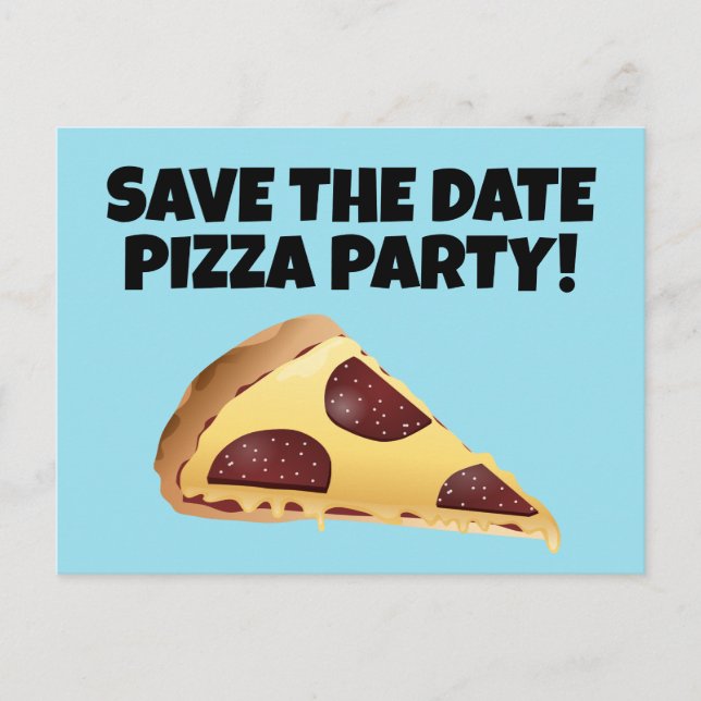ENREGISTRER LA DATE PIZZA PARTITE INVITATIONS Cart (Devant)