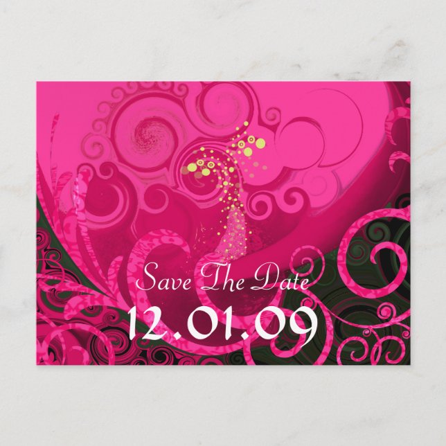 Enregistrer la date Rasberry Cala Lily Carte posta (Devant)