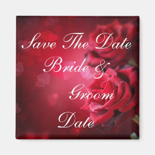 Enregistrer la date Red Roses Mariages Magnets