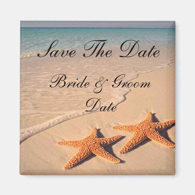 Enregistrer la date Starfish Beach Magnets de mari (Devant)