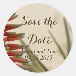 Enregistrer la date Sticker rond Flower Romance