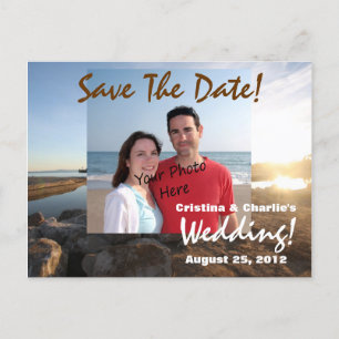Enregistrer La Date Summer Beach Wedding Cartes Po