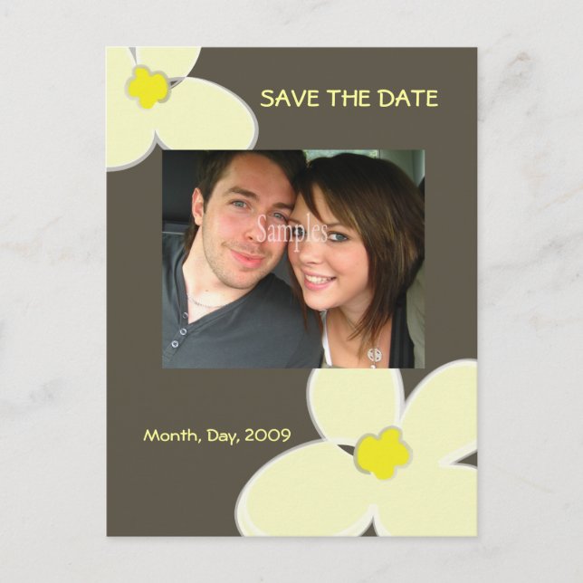 Enregistrer la date, zazzle mariage cartes postale (Devant)