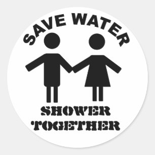 Enregistrer la douche d'eau ensemble autocollant