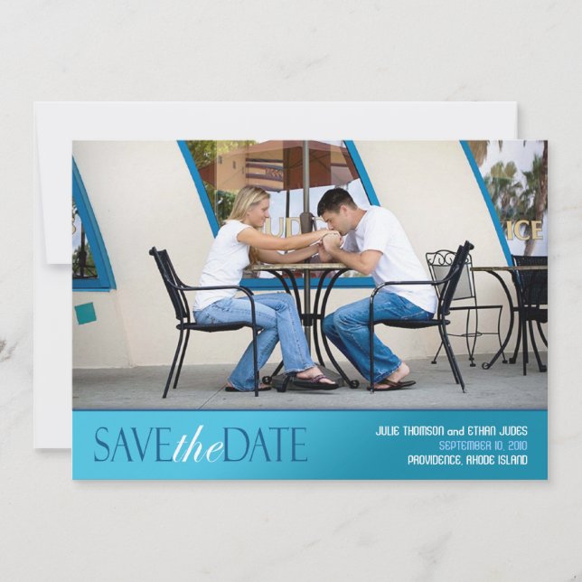 Enregistrer la photo de la date Carte moderne à pl (Devant)