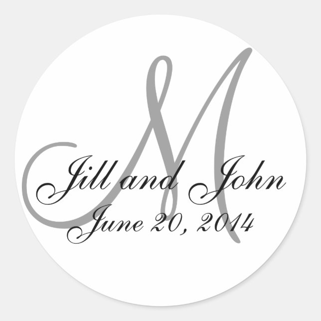 Enregistrer le Étiquette de Mariage blanc et noir  (Devant)