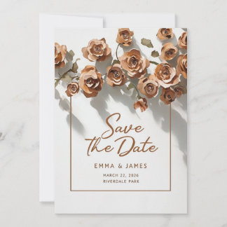 Enregistrer Le Faire-part de mariage Date Flower