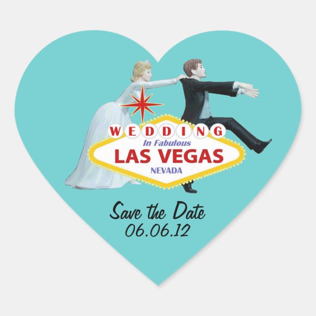 Enregistrer le Mariage de date à Las Vegas Sticker (Devant)