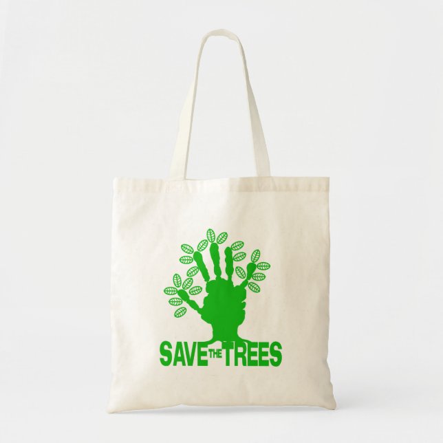 Enregistrer le message vert Arbres Eco sac convivi (Devant)