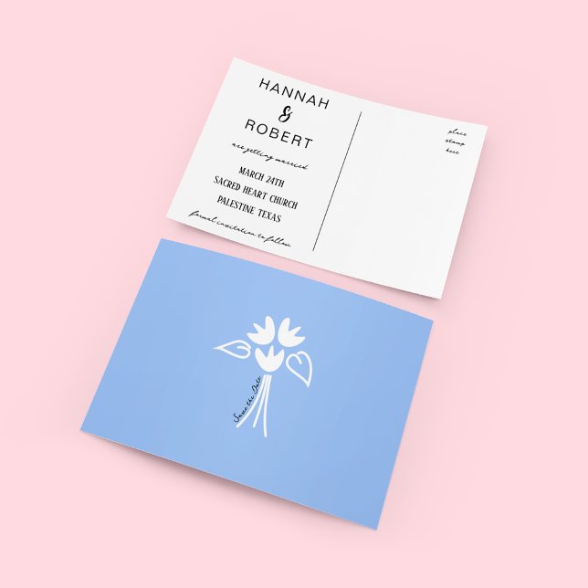 Enregistrer le Modèle de carte postale Date (Save the Date Postcard Template)