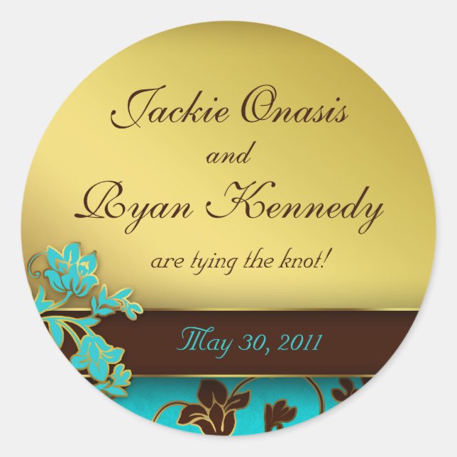 Enregistrer le sticker date Elegant Gold Floral BB (Devant)