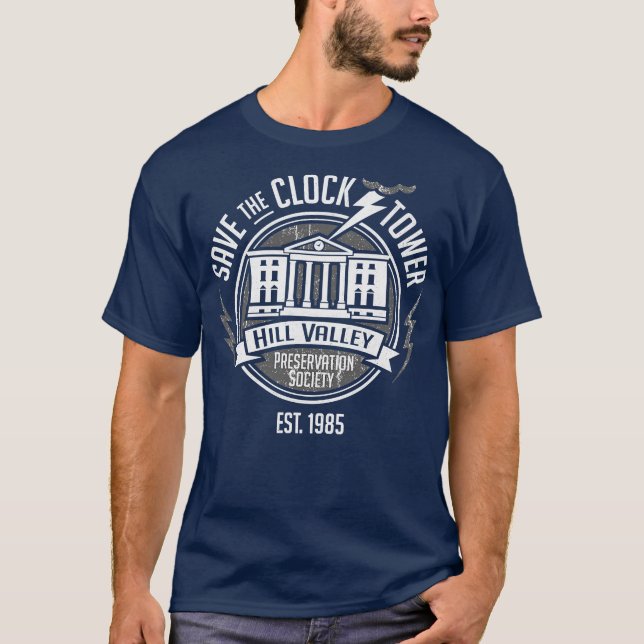 Enregistrer Le T-Shirt Classique Tour À Horloge (Devant)