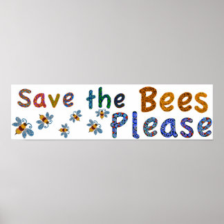 Enregistrer les abeilles S'il vous plaît poster en